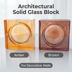 Solid Glass Brick Block Custom Color Architectural Wall Decor
