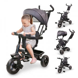 Mobiclinic LULU Black 3-in-1 Adjustable Tricycle Evolutionary Design