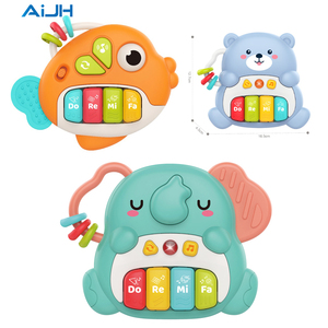 AiJH Music Instrument Crocodile Shape Piano Toy with Light and Music Sensory Education Toys for kids