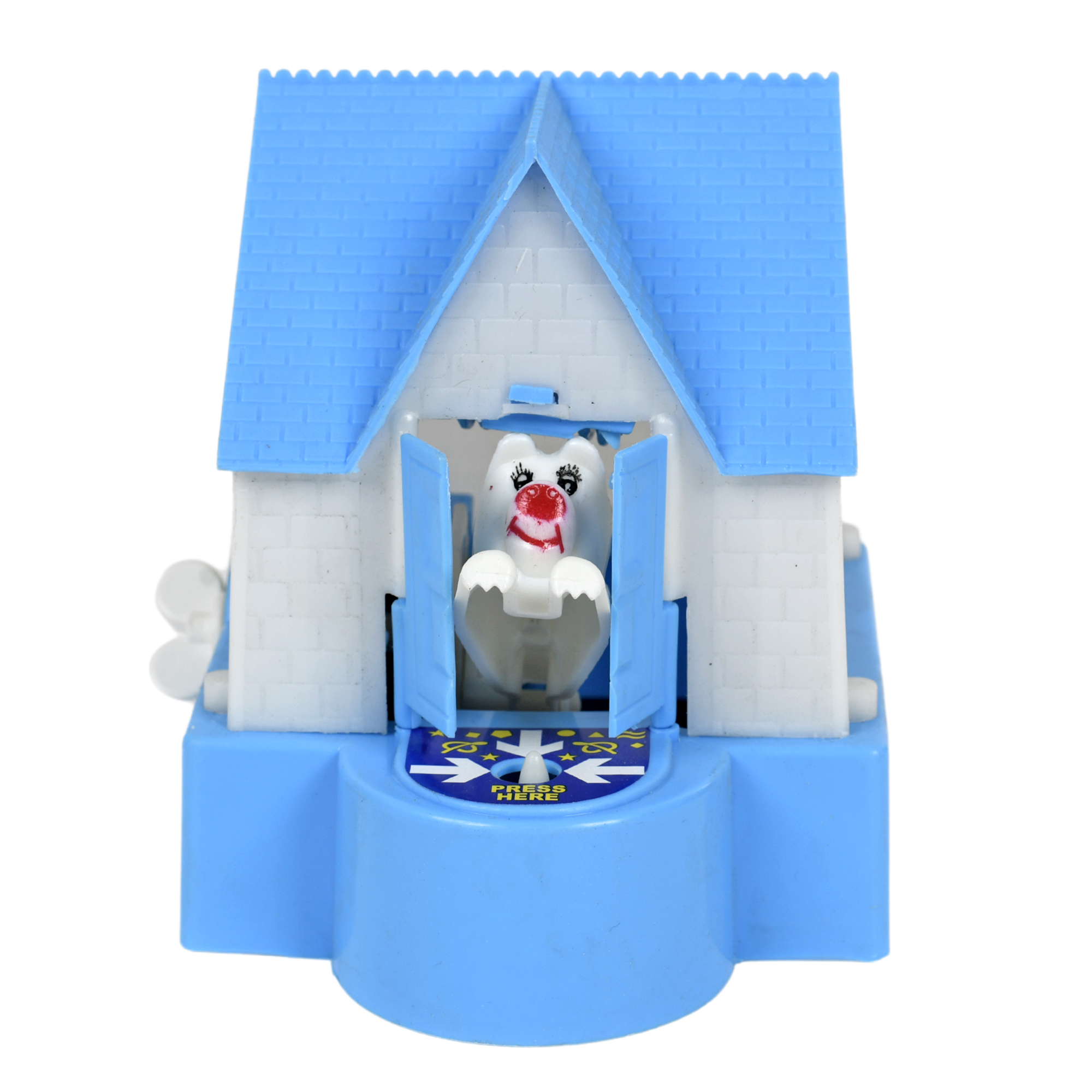 Stylish Blue Puppy House Coins Bank — Plastic Piggy Bank Toy