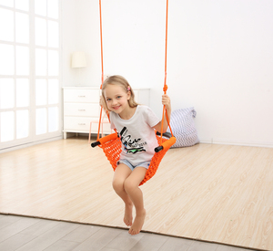 Outdoor Indoor Garden Baby Swing Kid's Patio Swing with Metal & Plastic